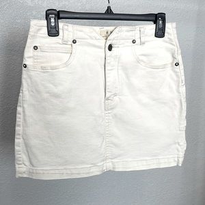 Free People Cream White Jean Skirt 29